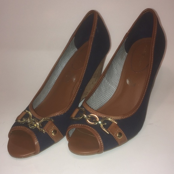 Tommy Hilfiger Shoes - Tommy Hilfiger Blue Wedge Shoes